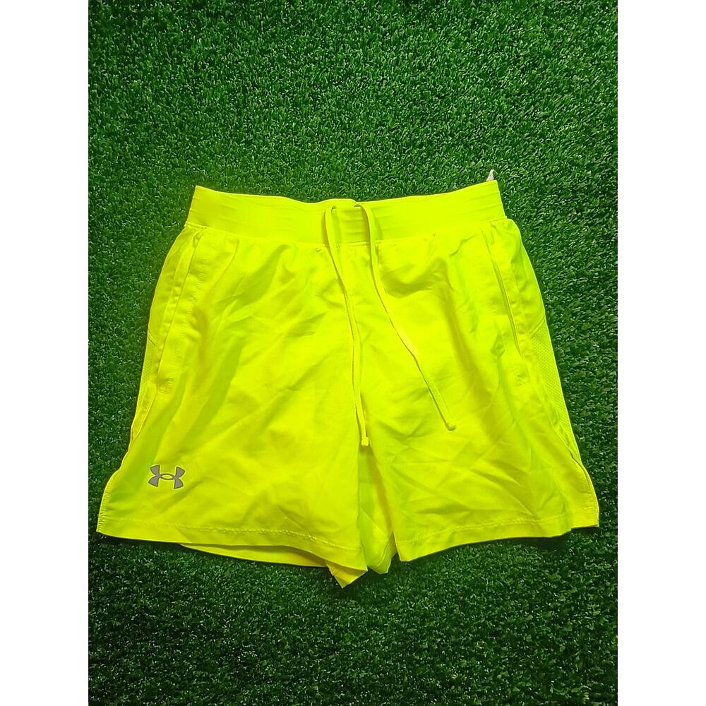 Vibrant Under Armour Neon Green Running Shorts - Size S - Picture 1 of 7